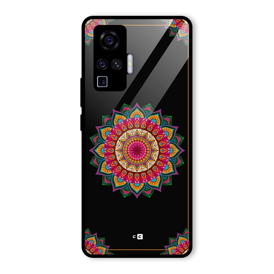 Amazing Mandala Art Glass Back Case for Vivo X50 Pro