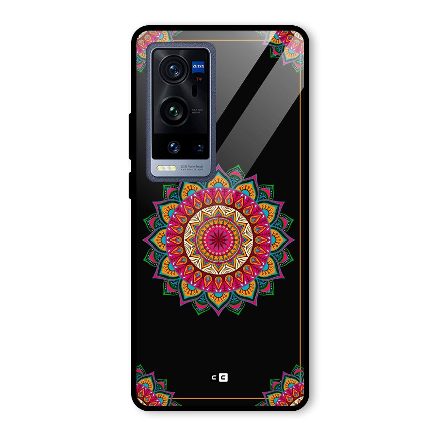 Amazing Mandala Art Glass Back Case for Vivo X60 Pro Plus