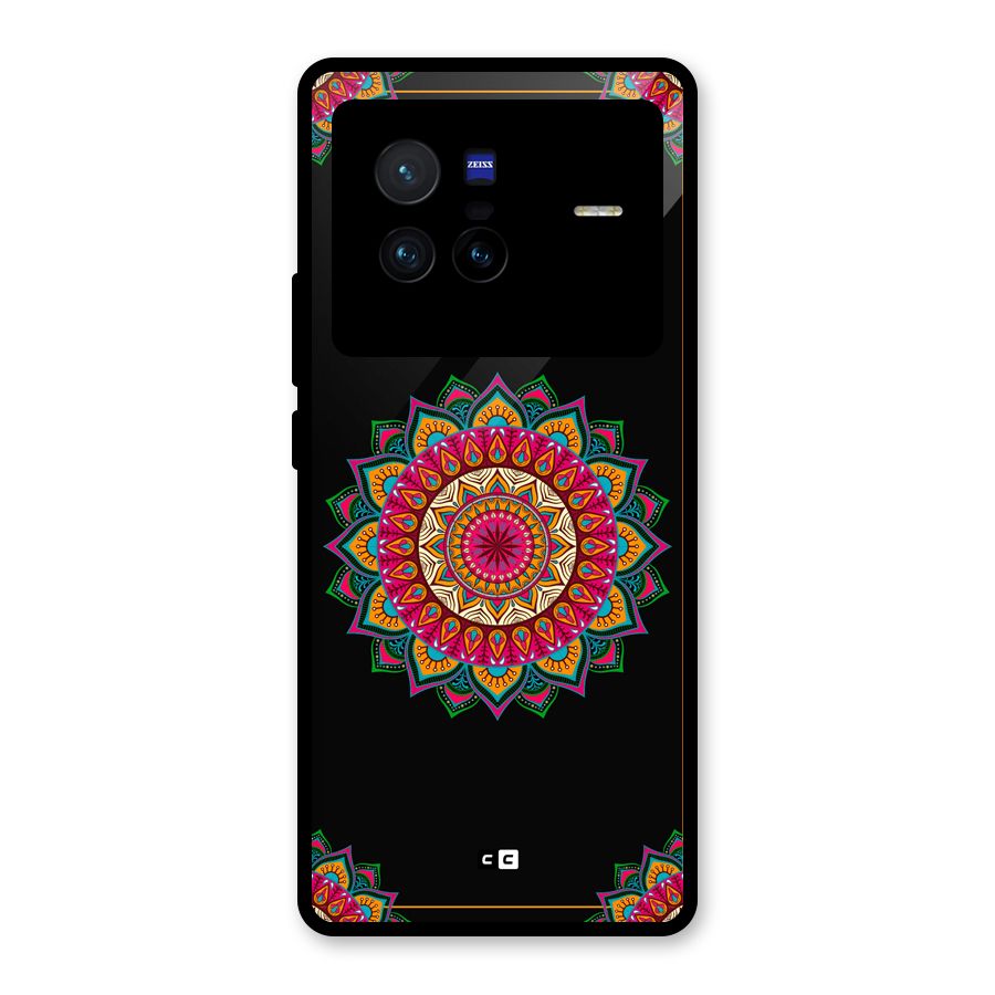 Amazing Mandala Art Glass Back Case for Vivo X80
