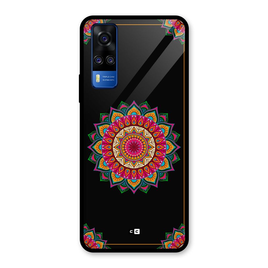 Amazing Mandala Art Glass Back Case for Vivo Y31