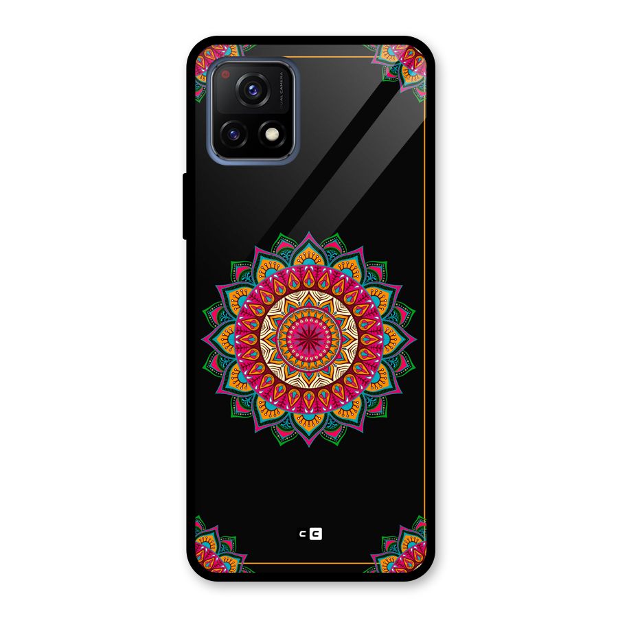 Amazing Mandala Art Glass Back Case for Vivo Y72 5G
