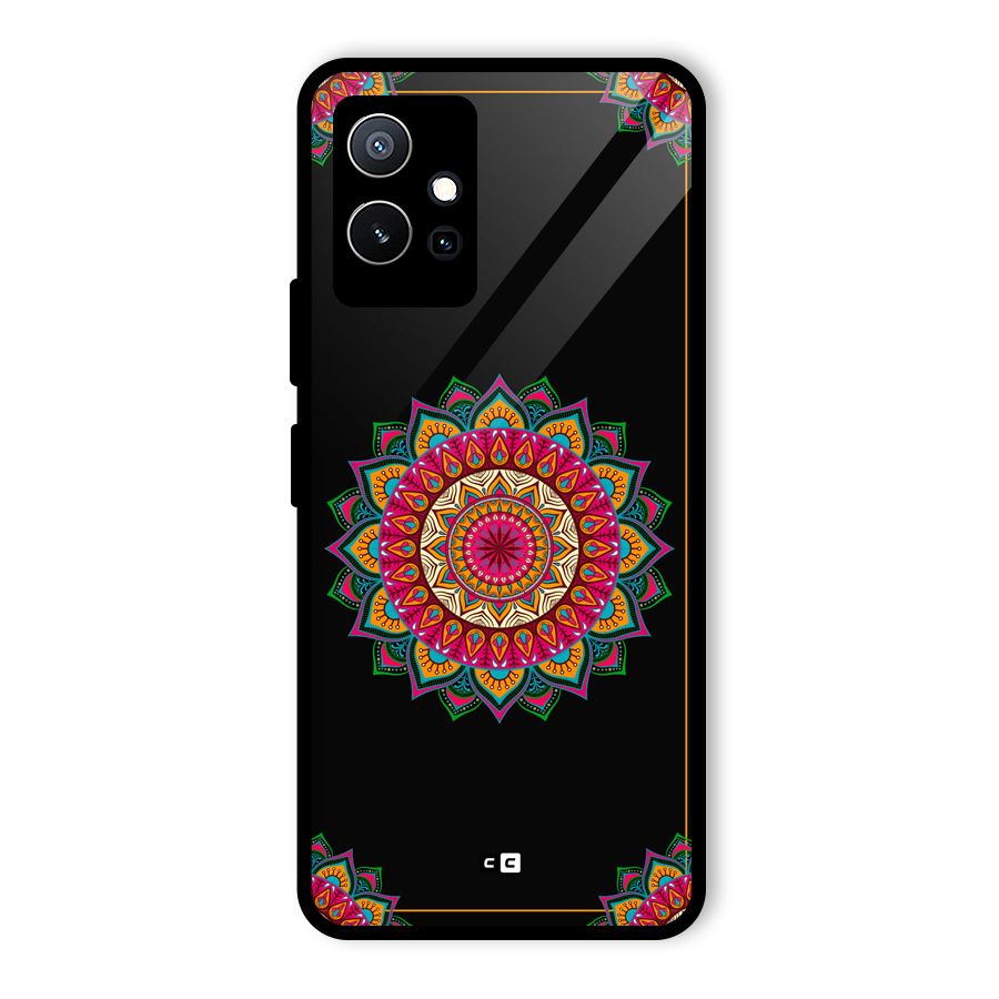 Amazing Mandala Art Glass Back Case for Vivo Y75 5G