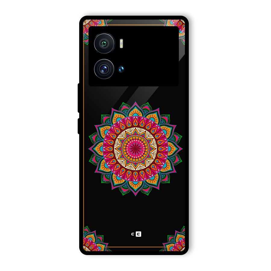 Amazing Mandala Art Glass Back Case for Vivo iQOO 9 Pro