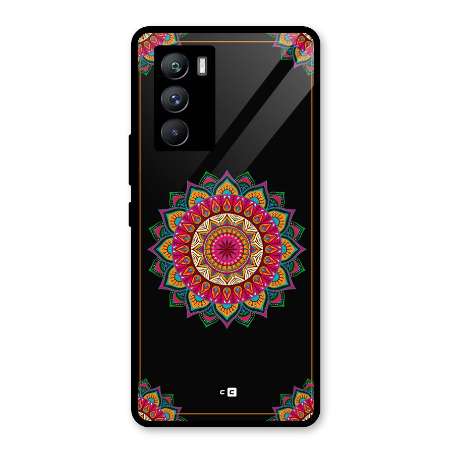 Amazing Mandala Art Glass Back Case for Vivo iQOO 9 SE