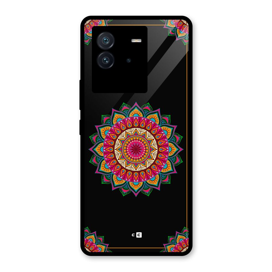 Amazing Mandala Art Glass Back Case for Vivo iQOO Neo 6 5G