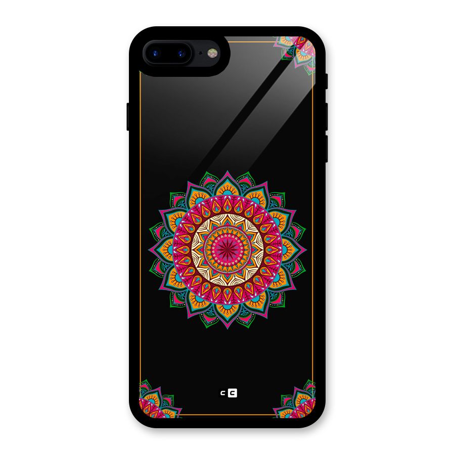 Amazing Mandala Art Glass Back Case for iPhone 8 Plus