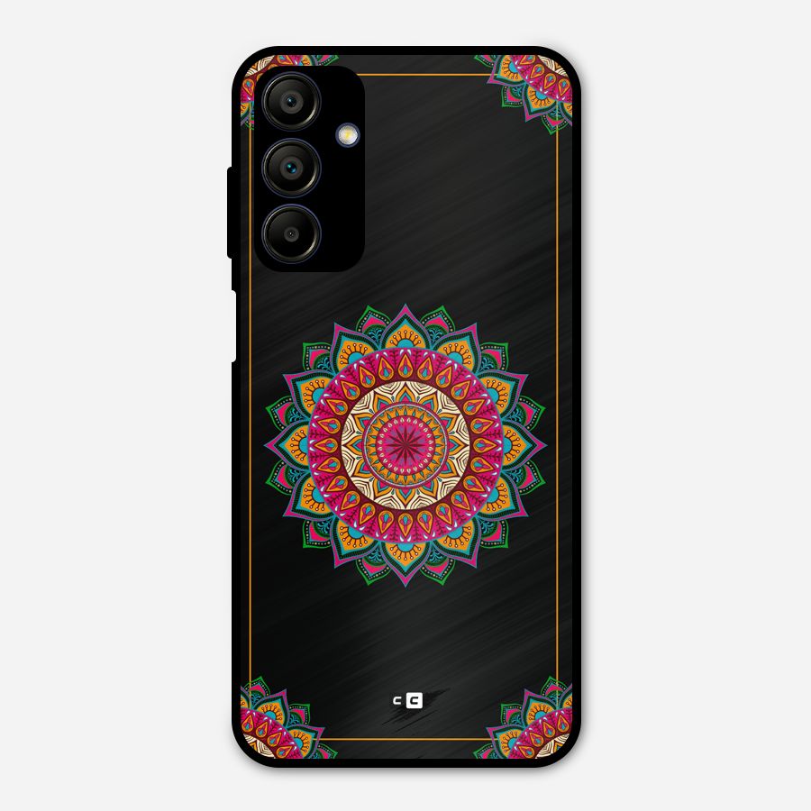 Amazing Mandala Art Metal Back Case for Galaxy A15 5G