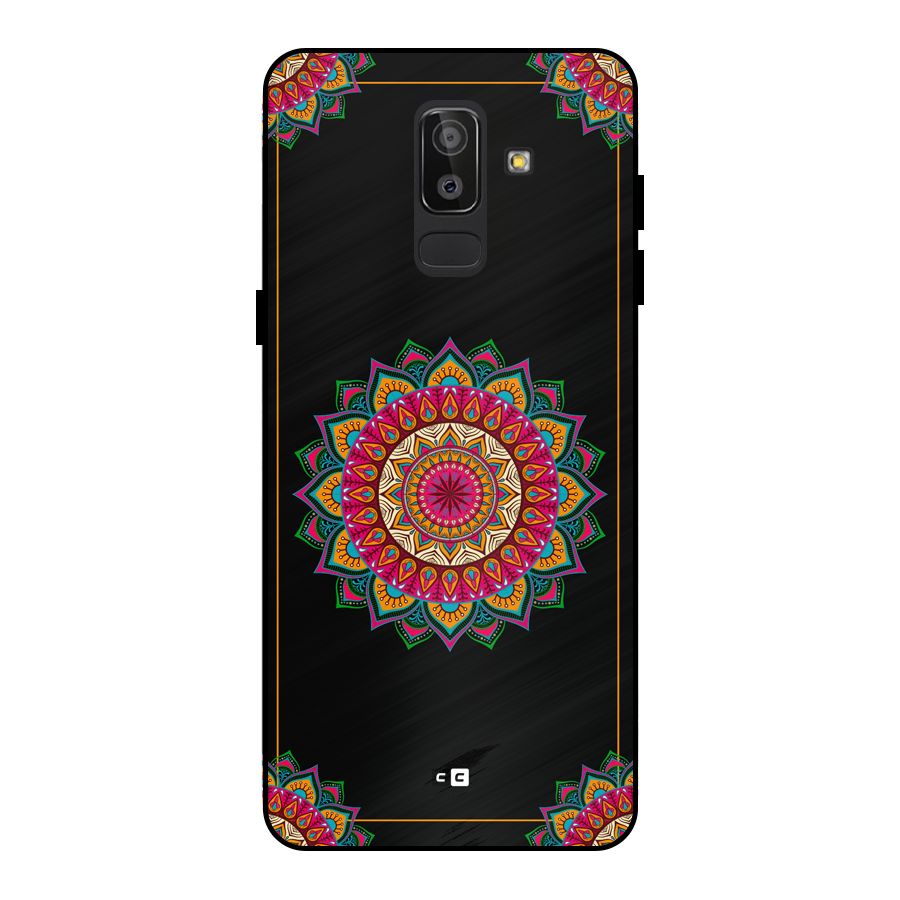 Amazing Mandala Art Metal Back Case for Galaxy J8