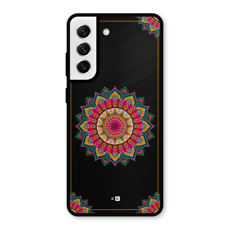 Amazing Mandala Art Metal Back Case for Galaxy S21 FE 5G