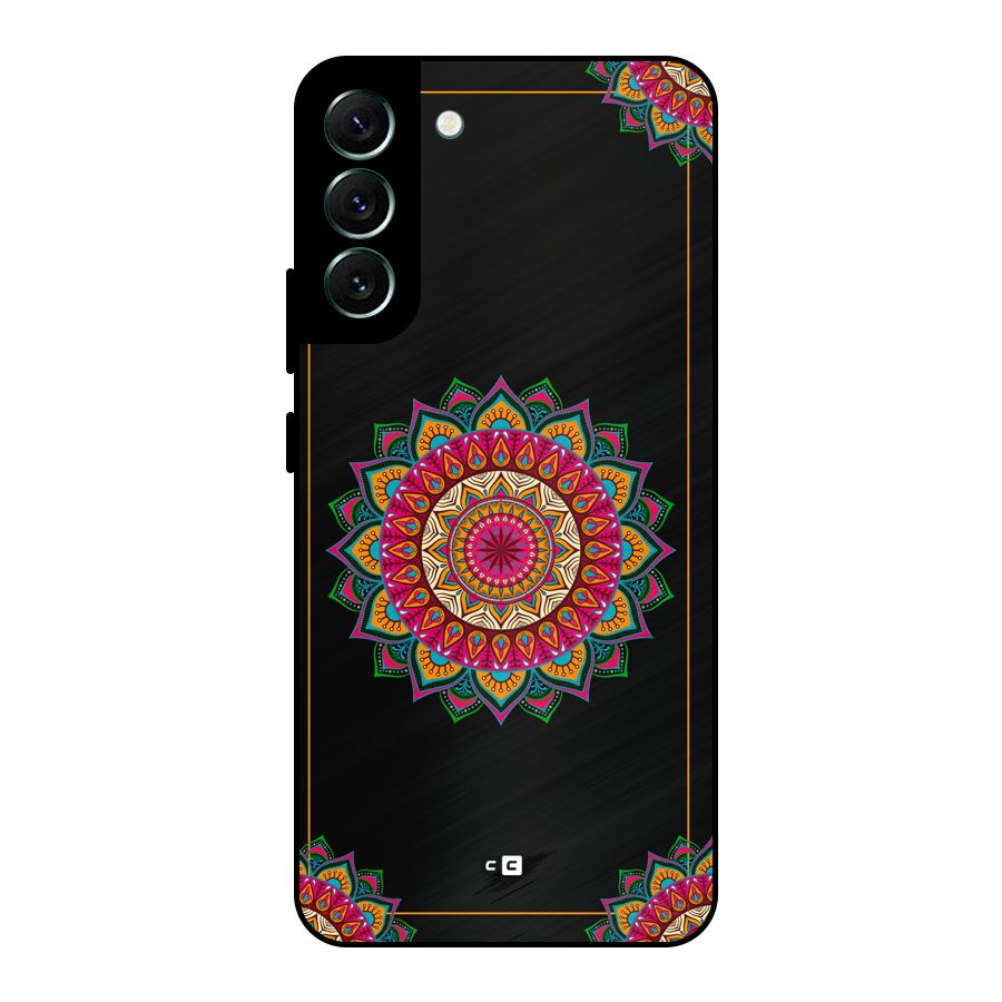 Amazing Mandala Art Metal Back Case for Galaxy S22 Plus 5G