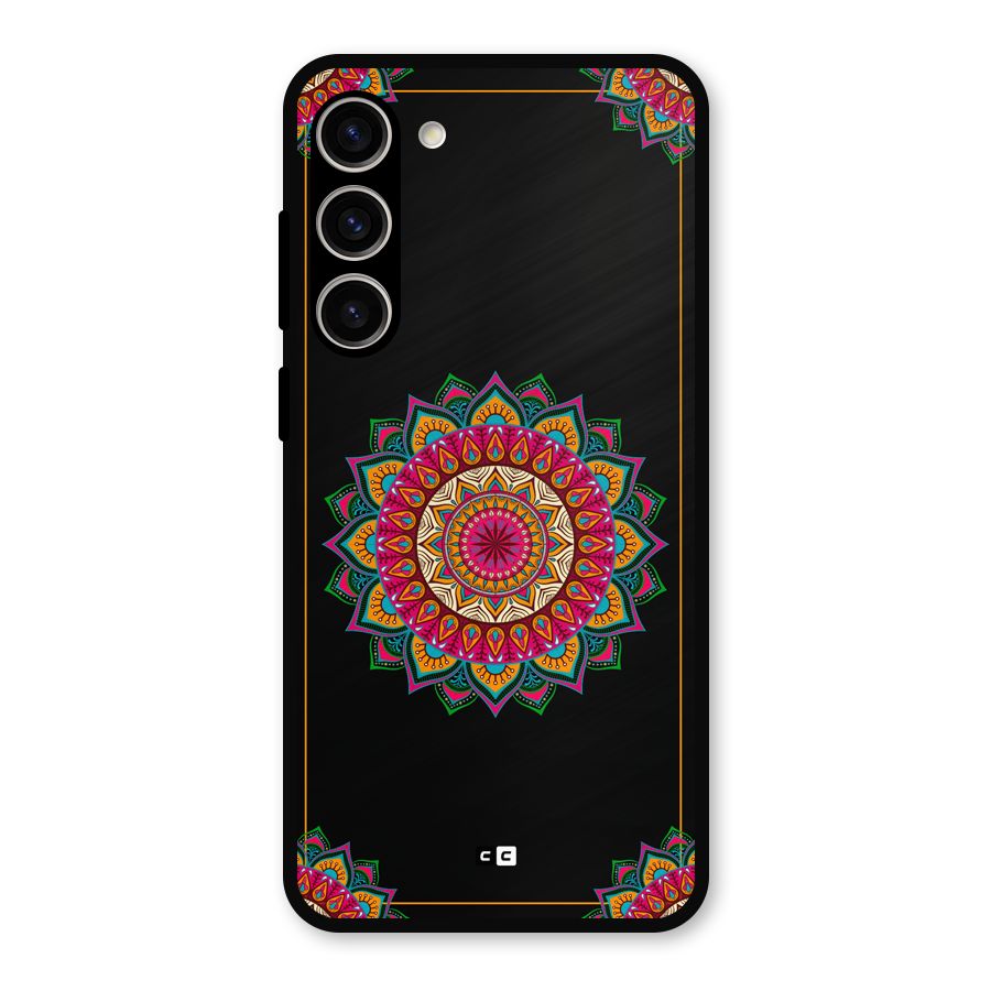 Amazing Mandala Art Metal Back Case for Galaxy S23 Plus