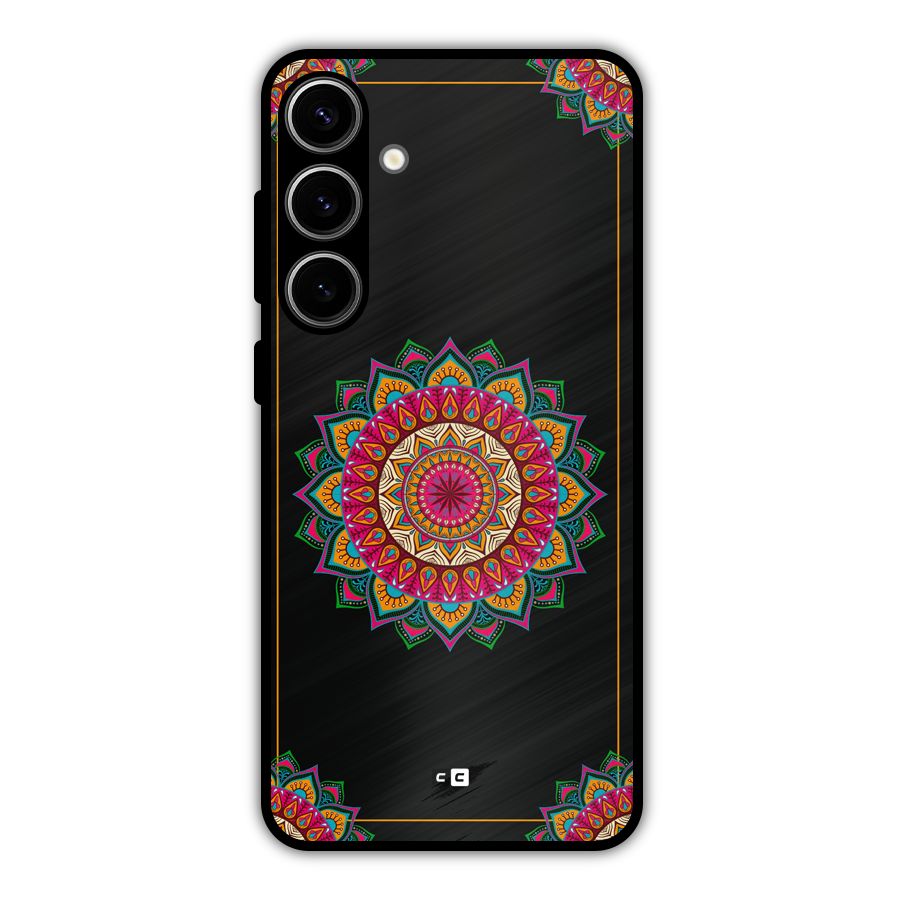 Amazing Mandala Art Metal Back Case for Galaxy S24 Plus