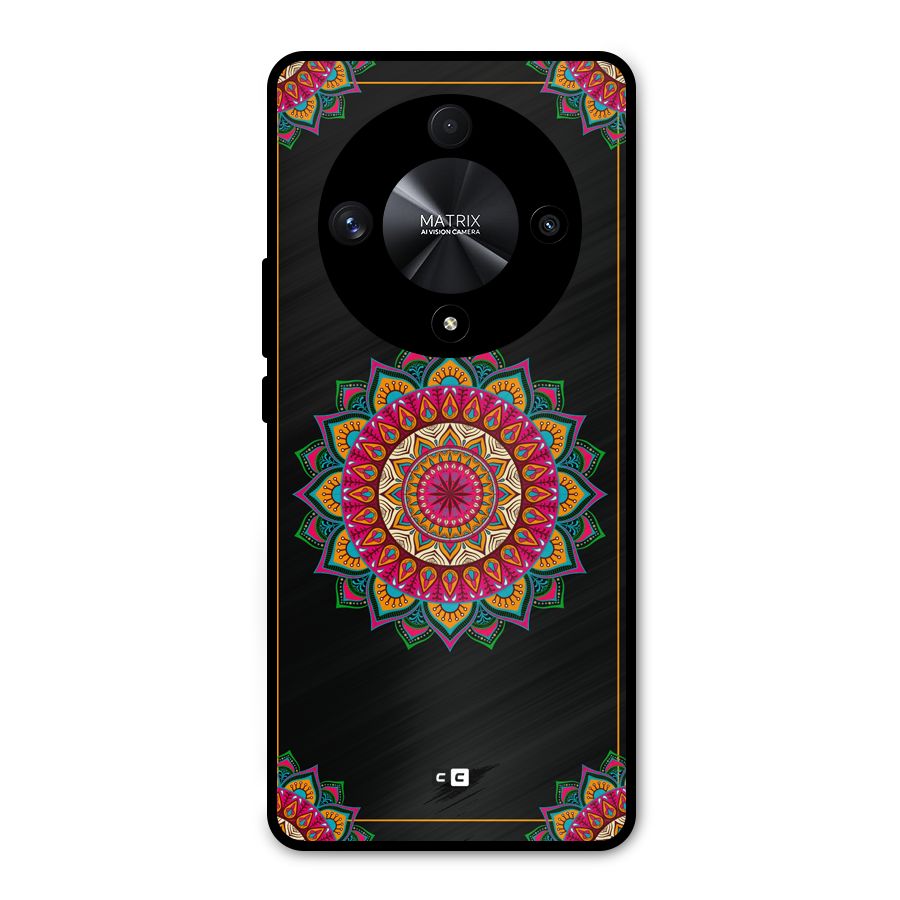 Amazing Mandala Art Metal Back Case for Honor X9b