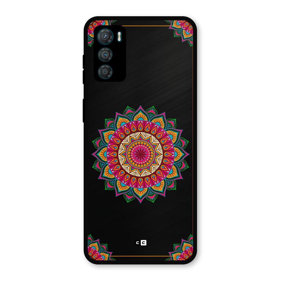 Amazing Mandala Art Metal Back Case for Moto G42