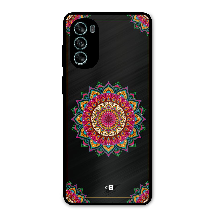 Amazing Mandala Art Metal Back Case for Moto G62