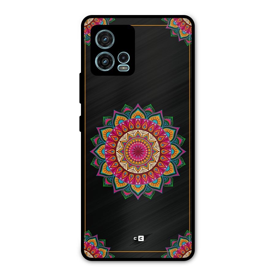 Amazing Mandala Art Metal Back Case for Moto G72