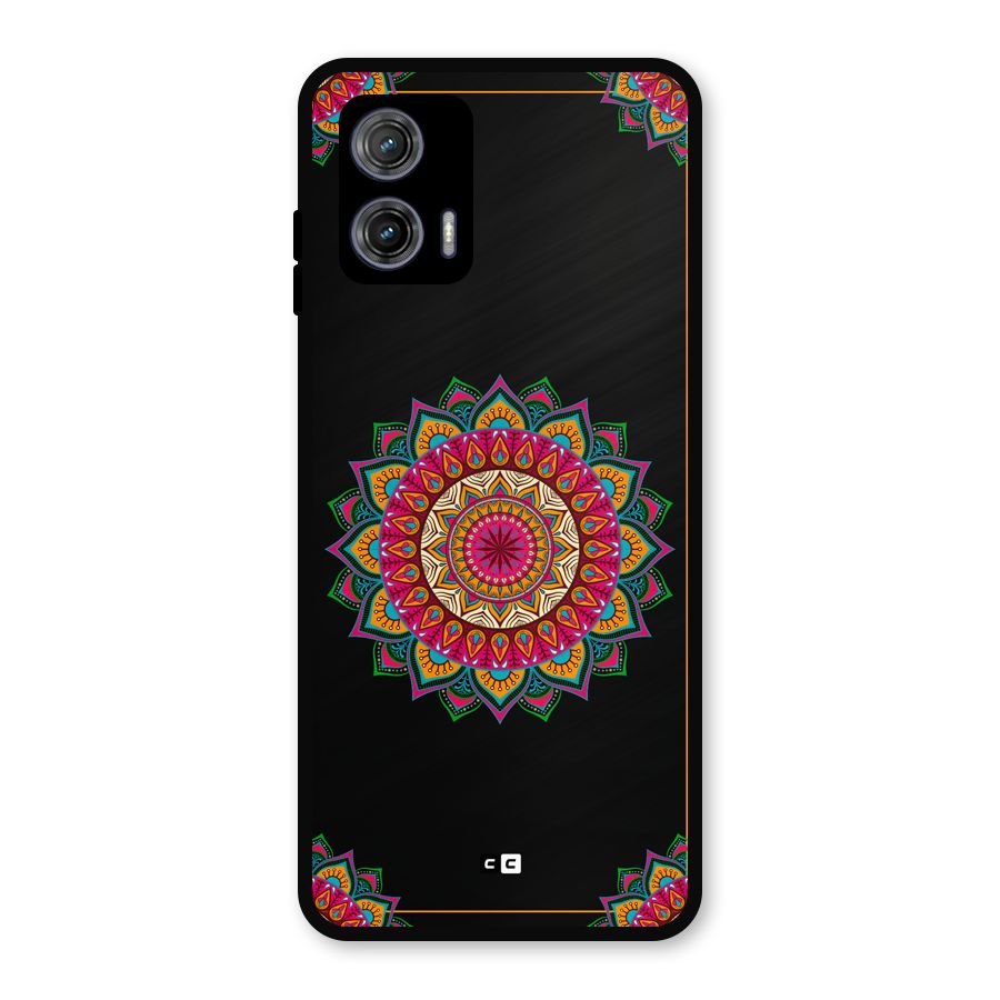 Amazing Mandala Art Metal Back Case for Moto G73