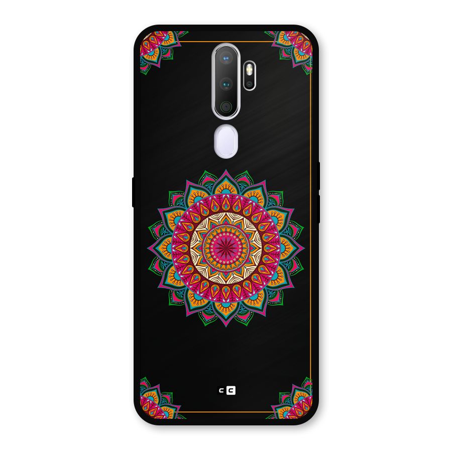 Amazing Mandala Art Metal Back Case for Oppo A5 (2020)