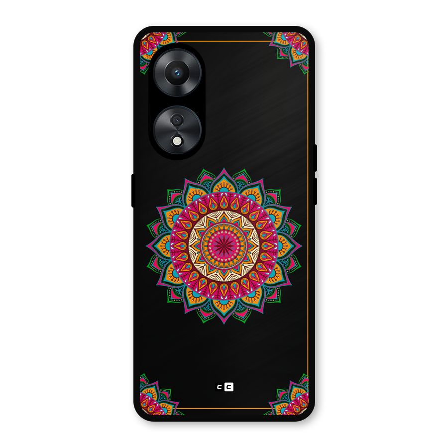 Amazing Mandala Art Metal Back Case for Oppo A78