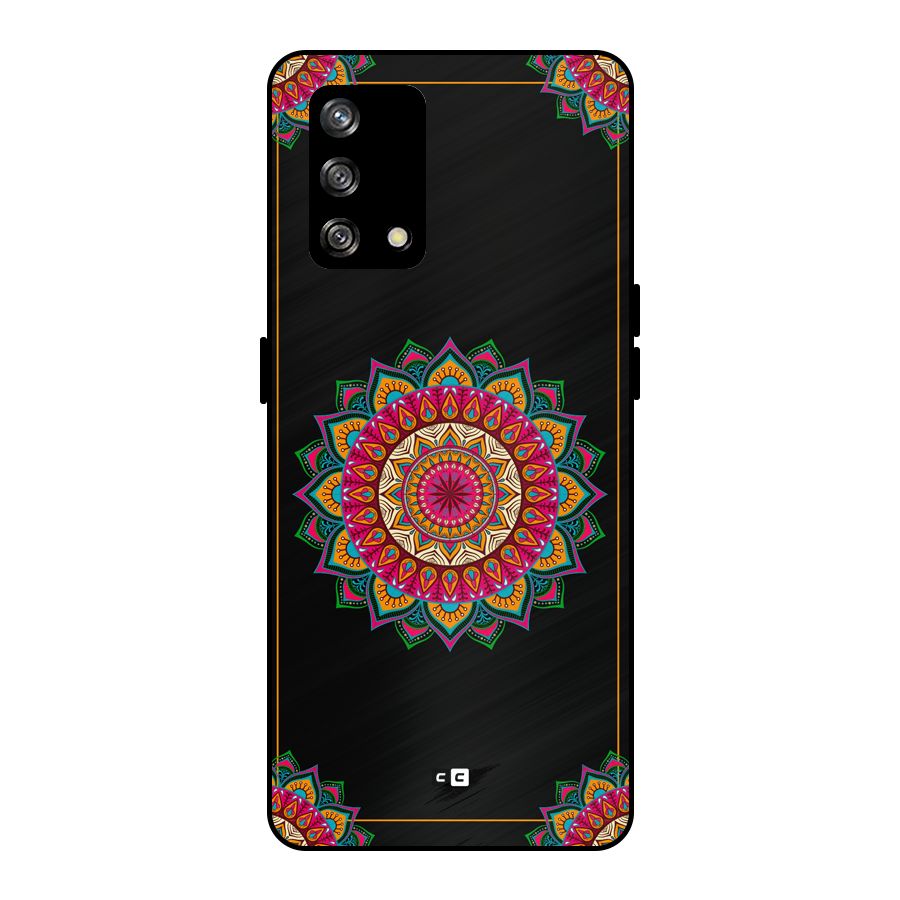Amazing Mandala Art Metal Back Case for Oppo F19s