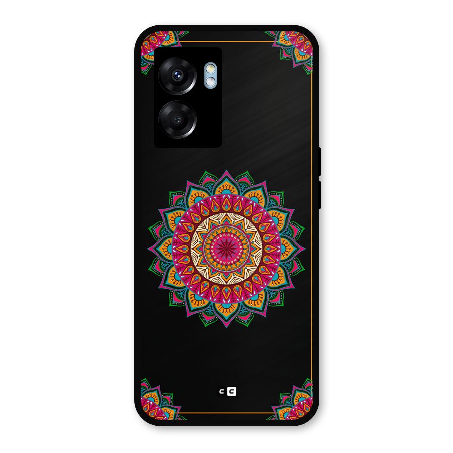 Amazing Mandala Art Metal Back Case for Oppo K10 (5G)