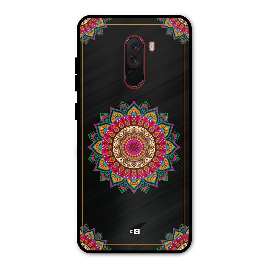 Amazing Mandala Art Metal Back Case for Poco F1