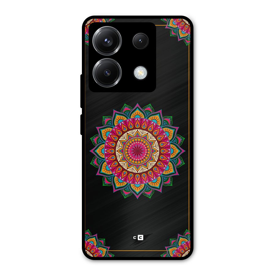 Amazing Mandala Art Metal Back Case for Poco X6