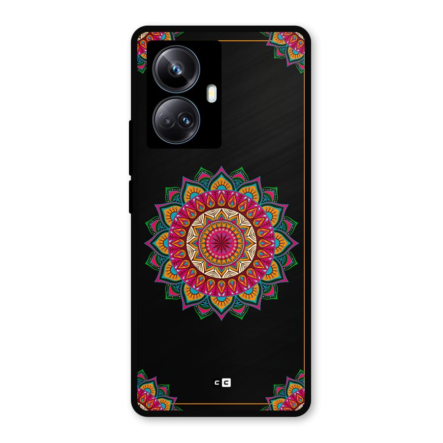 Amazing Mandala Art Metal Back Case for Realme 10 Pro Plus