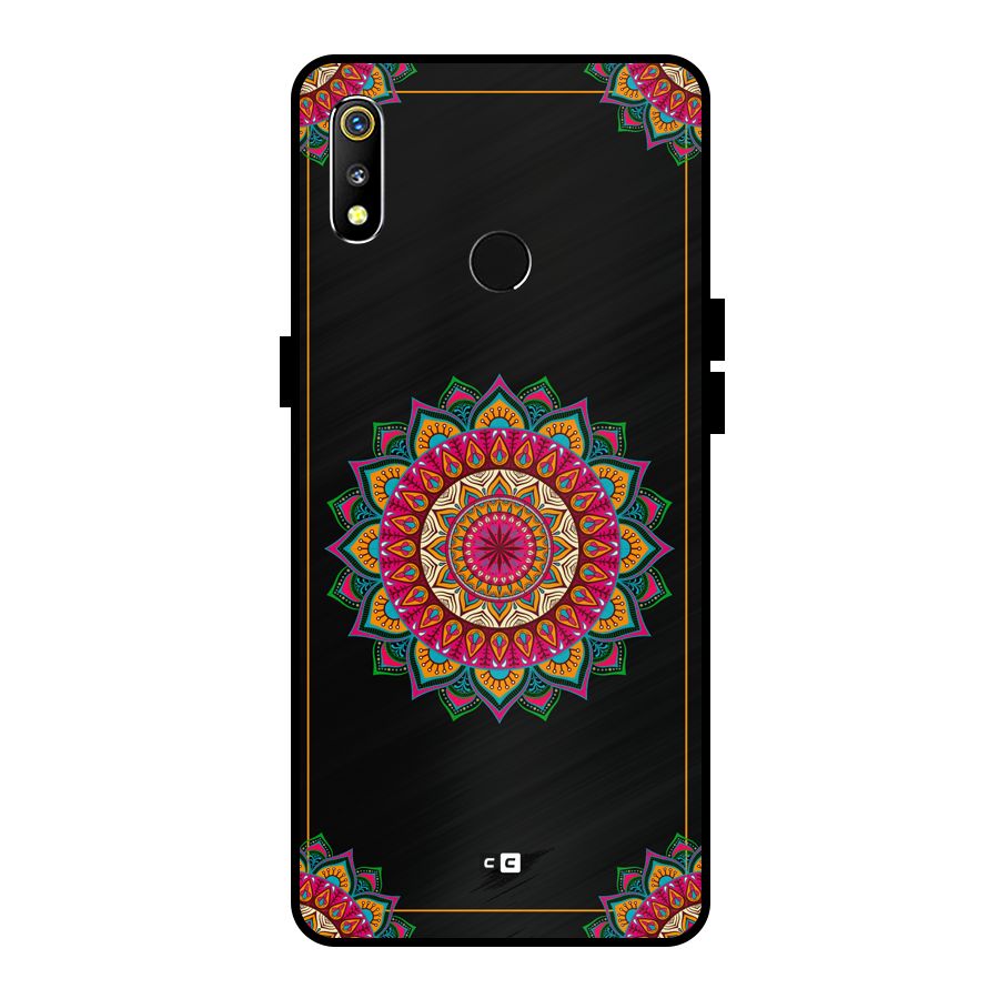 Amazing Mandala Art Metal Back Case for Realme 3i