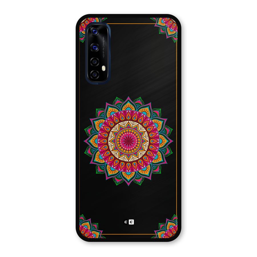 Amazing Mandala Art Metal Back Case for Realme 7