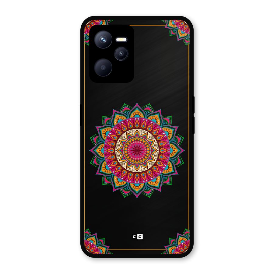 Amazing Mandala Art Metal Back Case for Realme C35