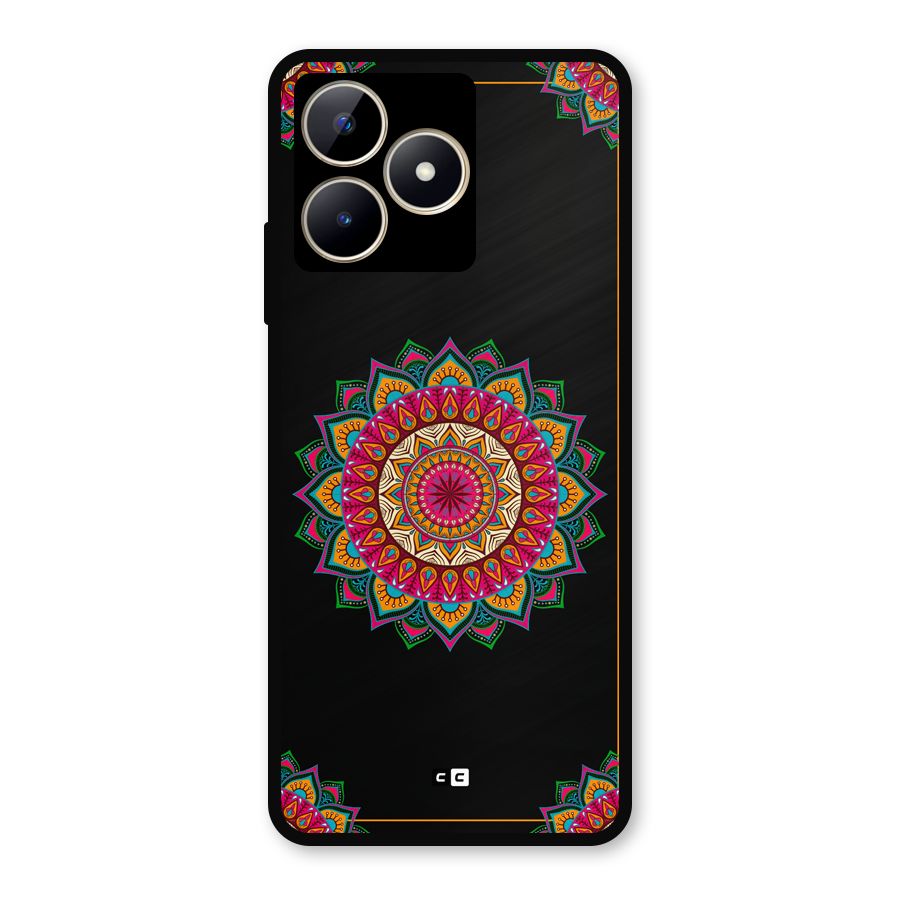 Amazing Mandala Art Metal Back Case for Realme C53