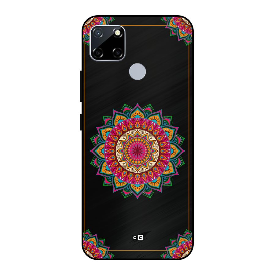 Amazing Mandala Art Metal Back Case for Realme Narzo 20