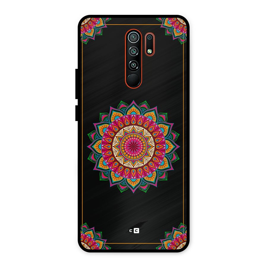 Amazing Mandala Art Metal Back Case for Redmi 9 Prime
