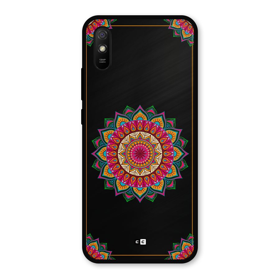 Amazing Mandala Art Metal Back Case for Redmi 9a