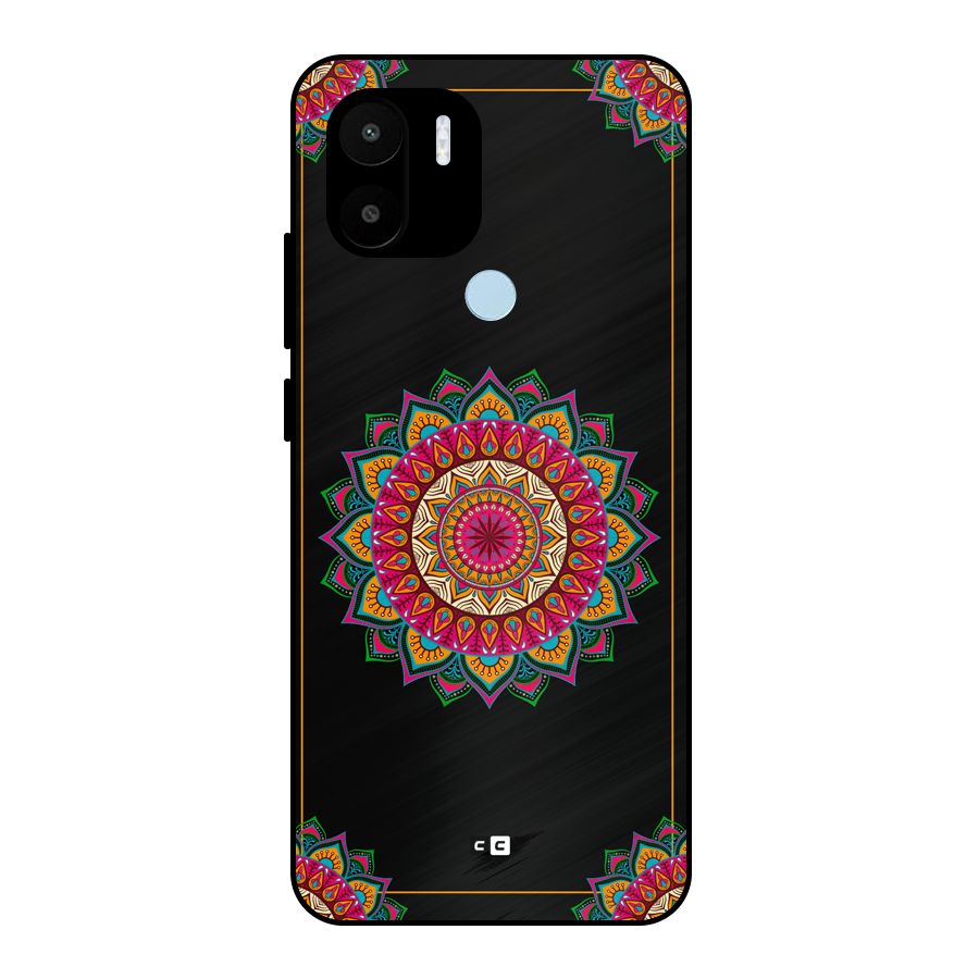 Amazing Mandala Art Metal Back Case for Redmi A1 Plus