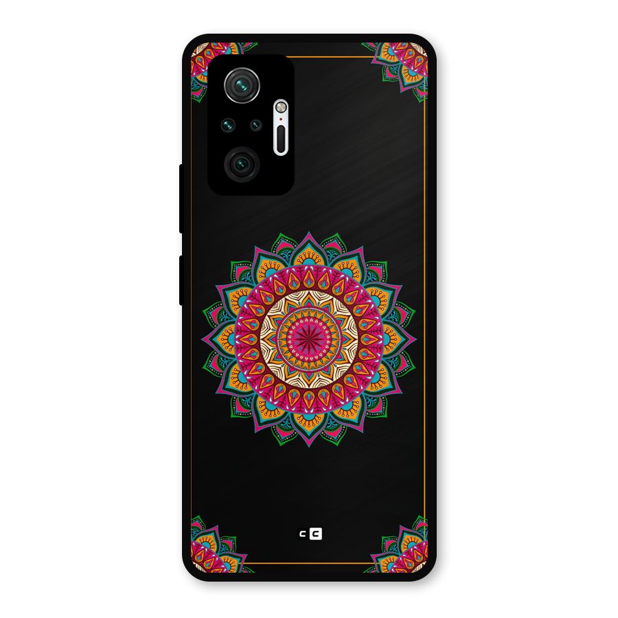 Amazing Mandala Art Metal Back Case for Redmi Note 10 Pro
