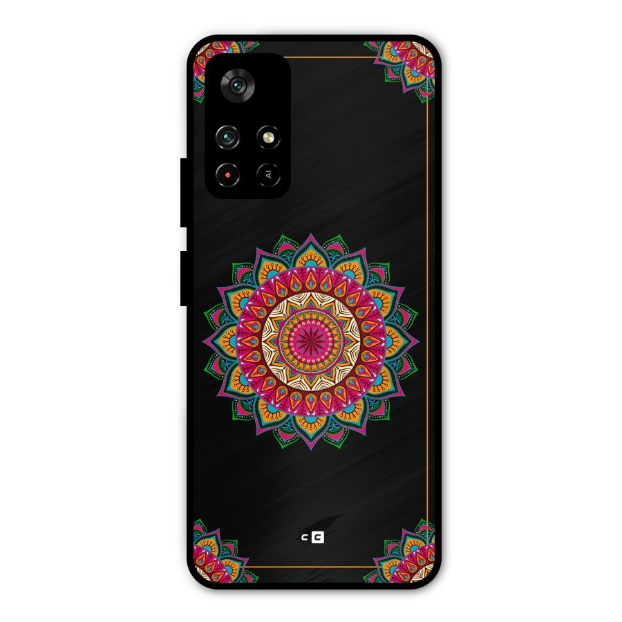 Amazing Mandala Art Metal Back Case for Redmi Note 11T 5G