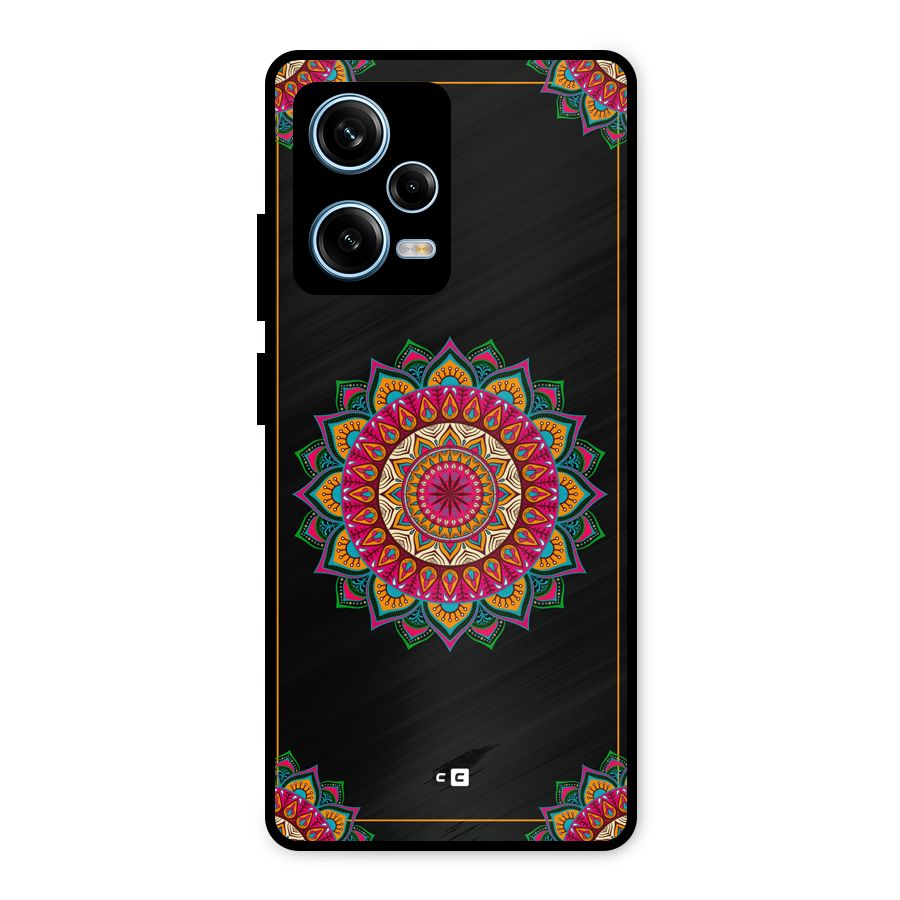 Amazing Mandala Art Metal Back Case for Redmi Note 12 Pro