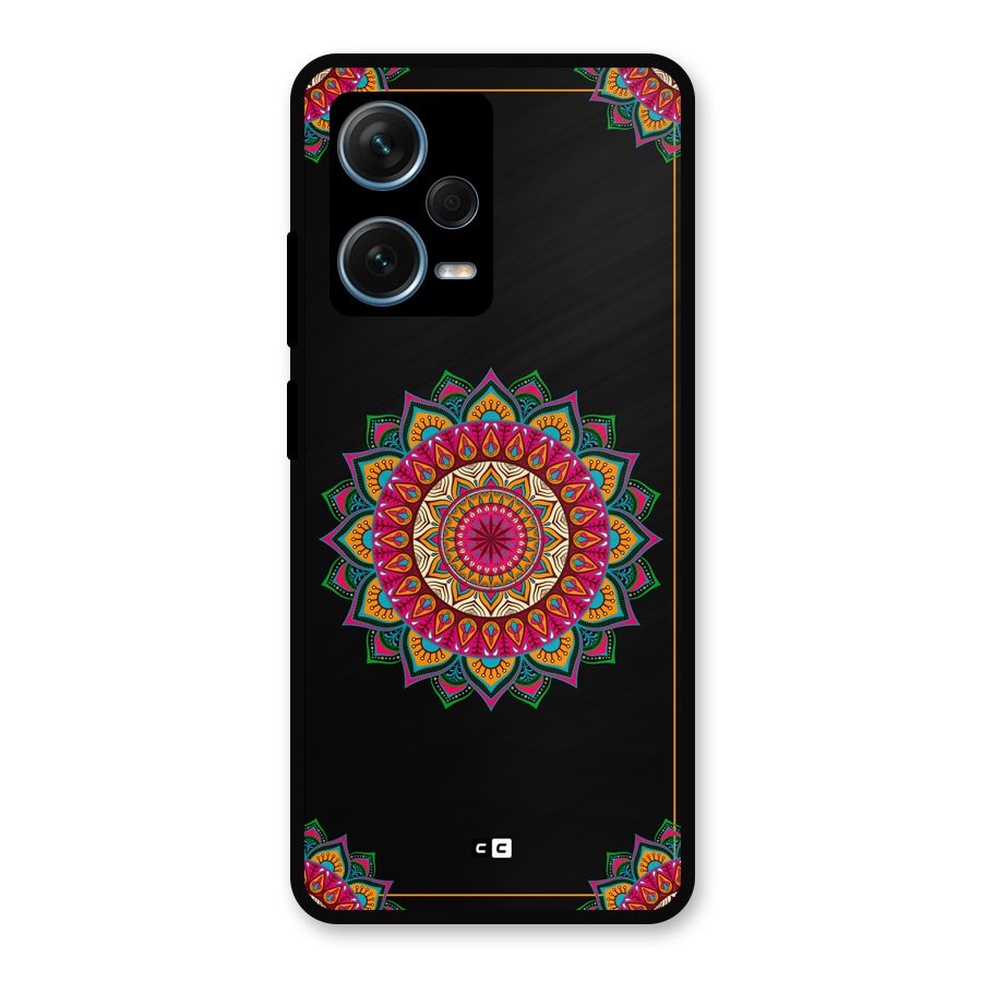 Amazing Mandala Art Metal Back Case for Redmi Note 12 Pro Plus 5G