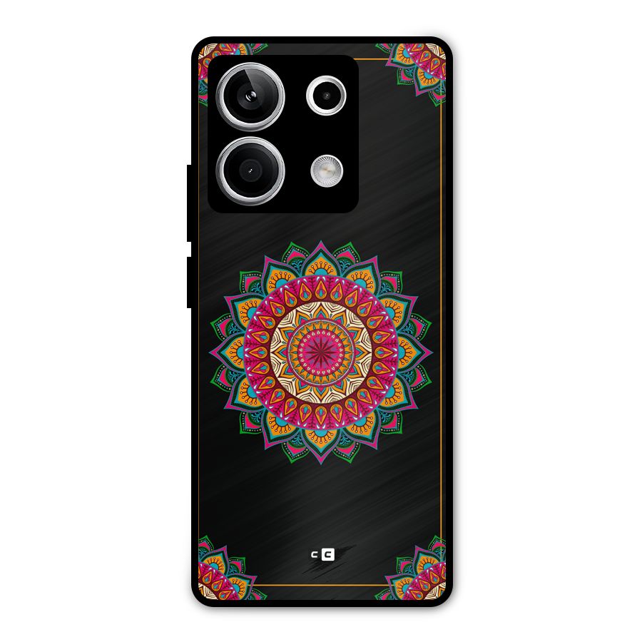 Amazing Mandala Art Metal Back Case for Redmi Note 13 5G