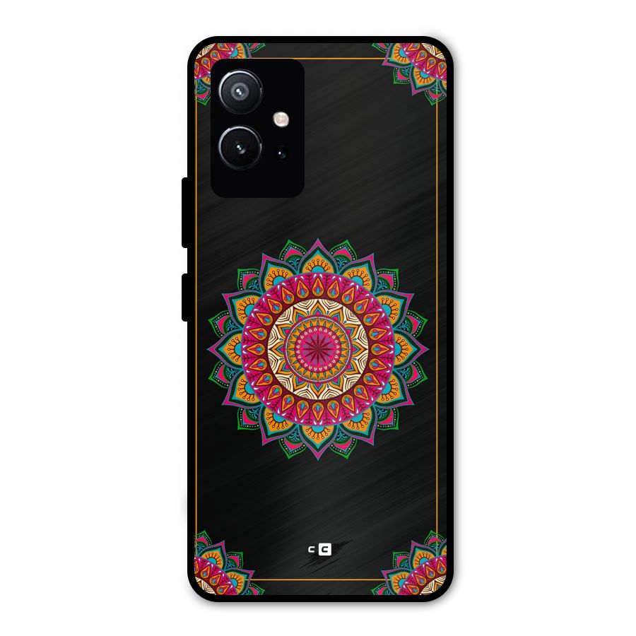 Amazing Mandala Art Metal Back Case for Vivo T1 5G
