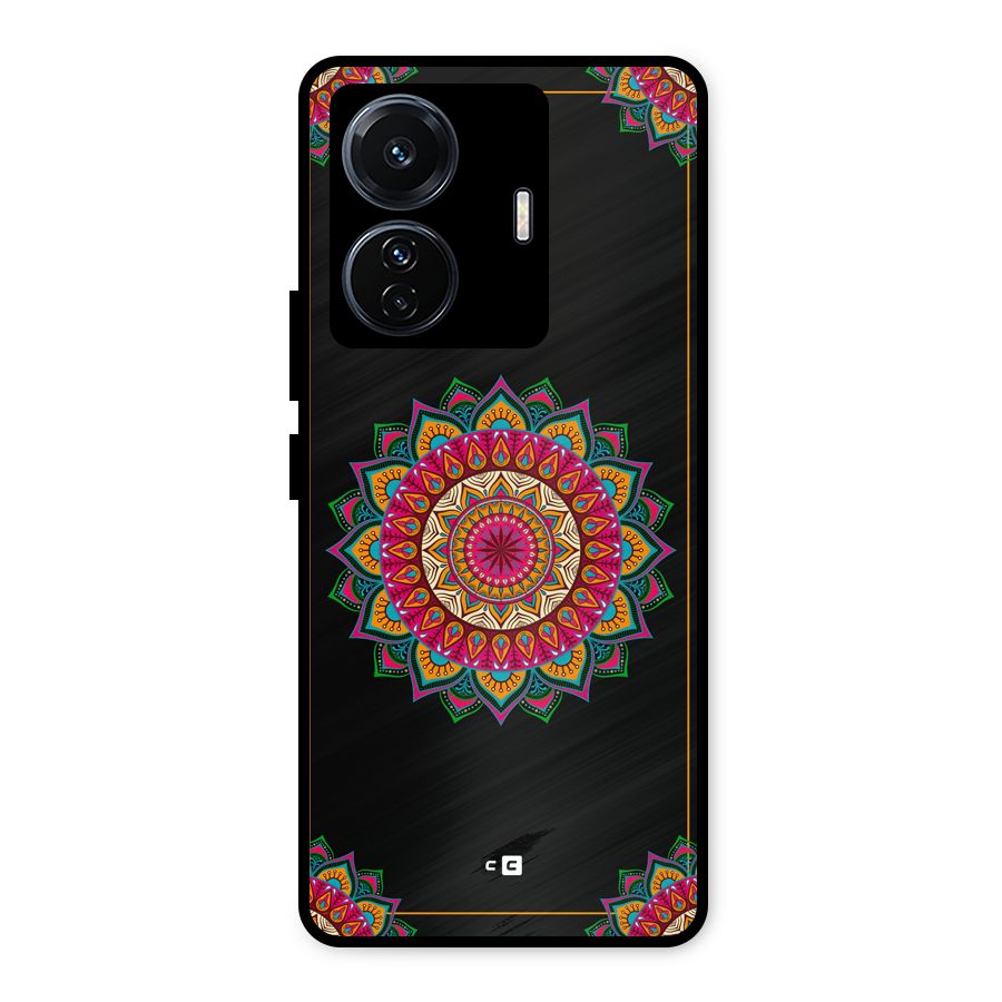 Amazing Mandala Art Metal Back Case for Vivo T1 Pro