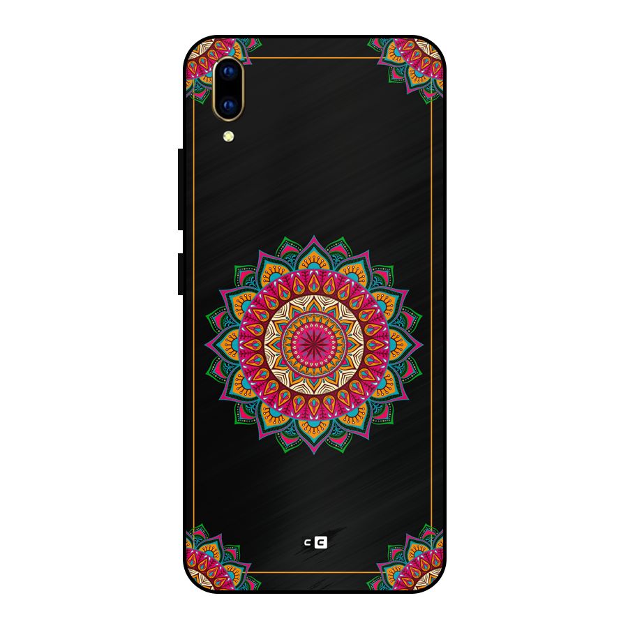 Amazing Mandala Art Metal Back Case for Vivo V11 Pro
