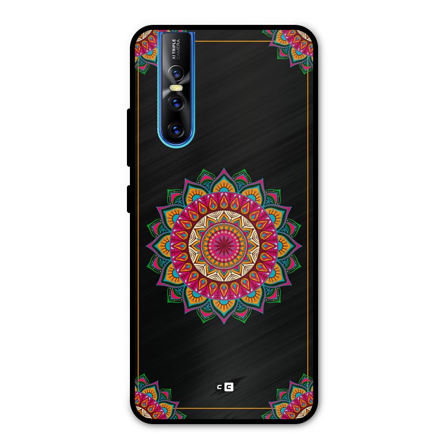 Amazing Mandala Art Metal Back Case for Vivo V15 Pro