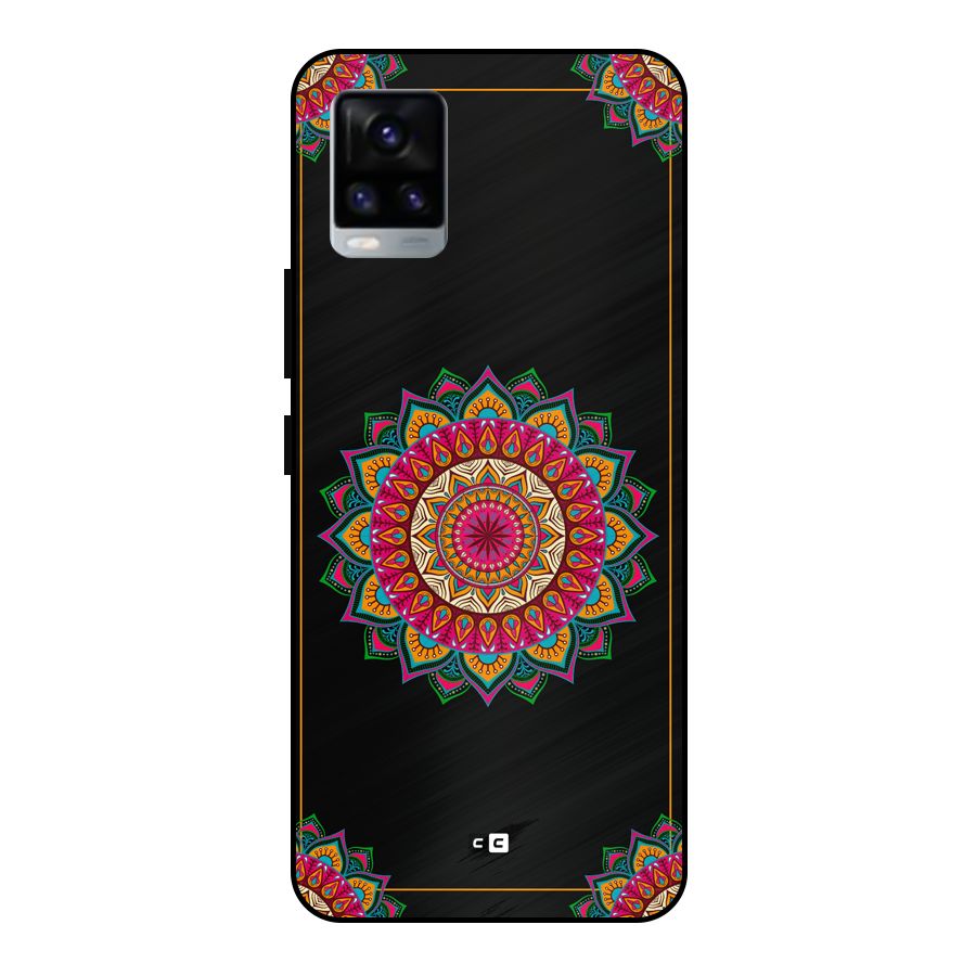 Amazing Mandala Art Metal Back Case for Vivo V20 2021