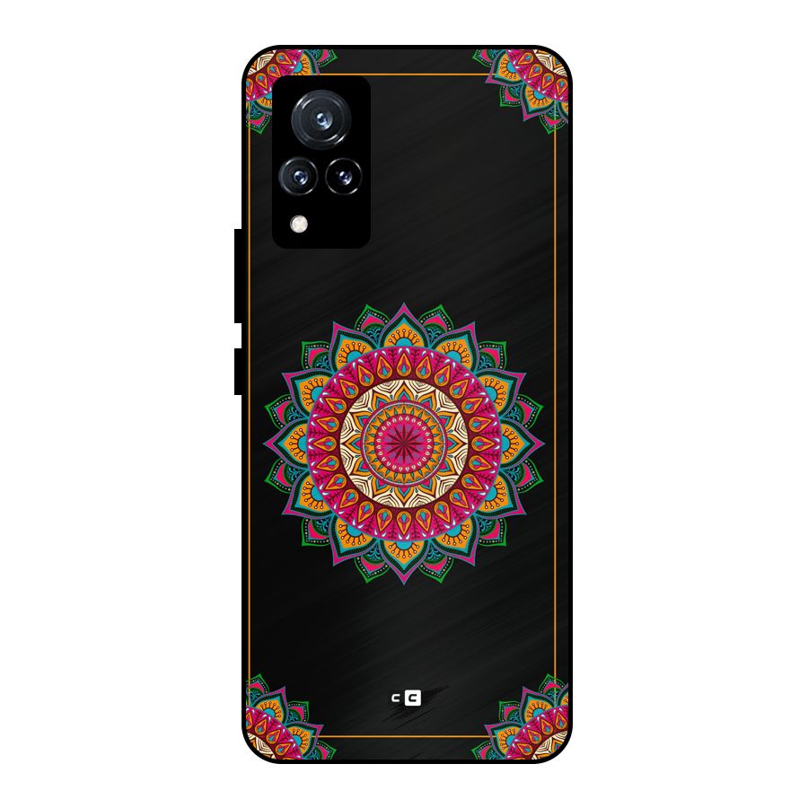 Amazing Mandala Art Metal Back Case for Vivo V21 5G