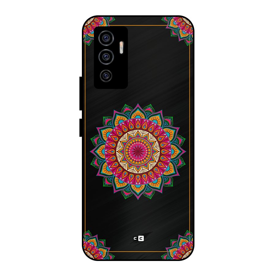 Amazing Mandala Art Metal Back Case for Vivo V23e