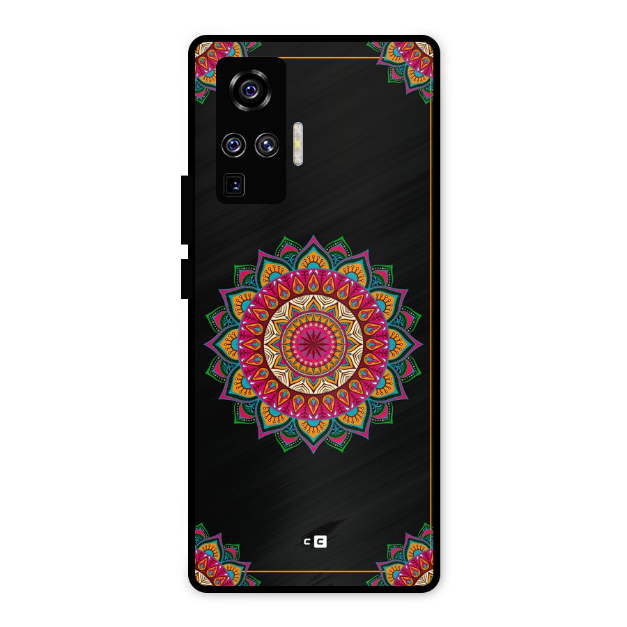 Amazing Mandala Art Metal Back Case for Vivo X50 Pro