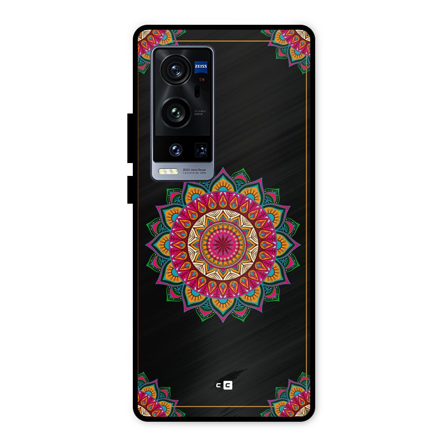 Amazing Mandala Art Metal Back Case for Vivo X60 Pro Plus